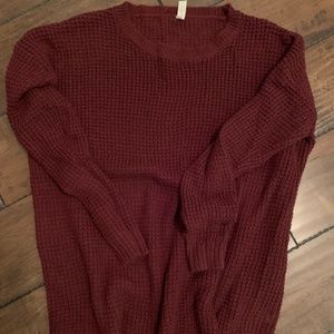 Burgundy Oversized Sweater